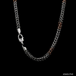Men of Platinum | 4mm Platinum Rose Gold Spring Chain for Men JL PT CH 1357