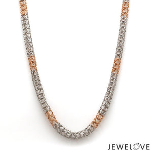 Men of Platinum | 4mm Platinum Rose Gold Spring Chain for Men JL PT CH 1357
