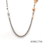 Load image into Gallery viewer, Platinum Rose Gold Double Layer Rope Necklace for Women JL PT CH 1363
