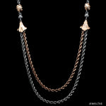 Load image into Gallery viewer, Platinum Rose Gold Double Layer Rope Necklace for Women JL PT CH 1363
