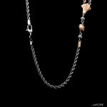Load image into Gallery viewer, Platinum Rose Gold Double Layer Rope Necklace for Women JL PT CH 1363
