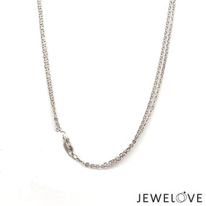 Platinum Rose Gold Triple Layer Necklace for Women JL PT CH 1364