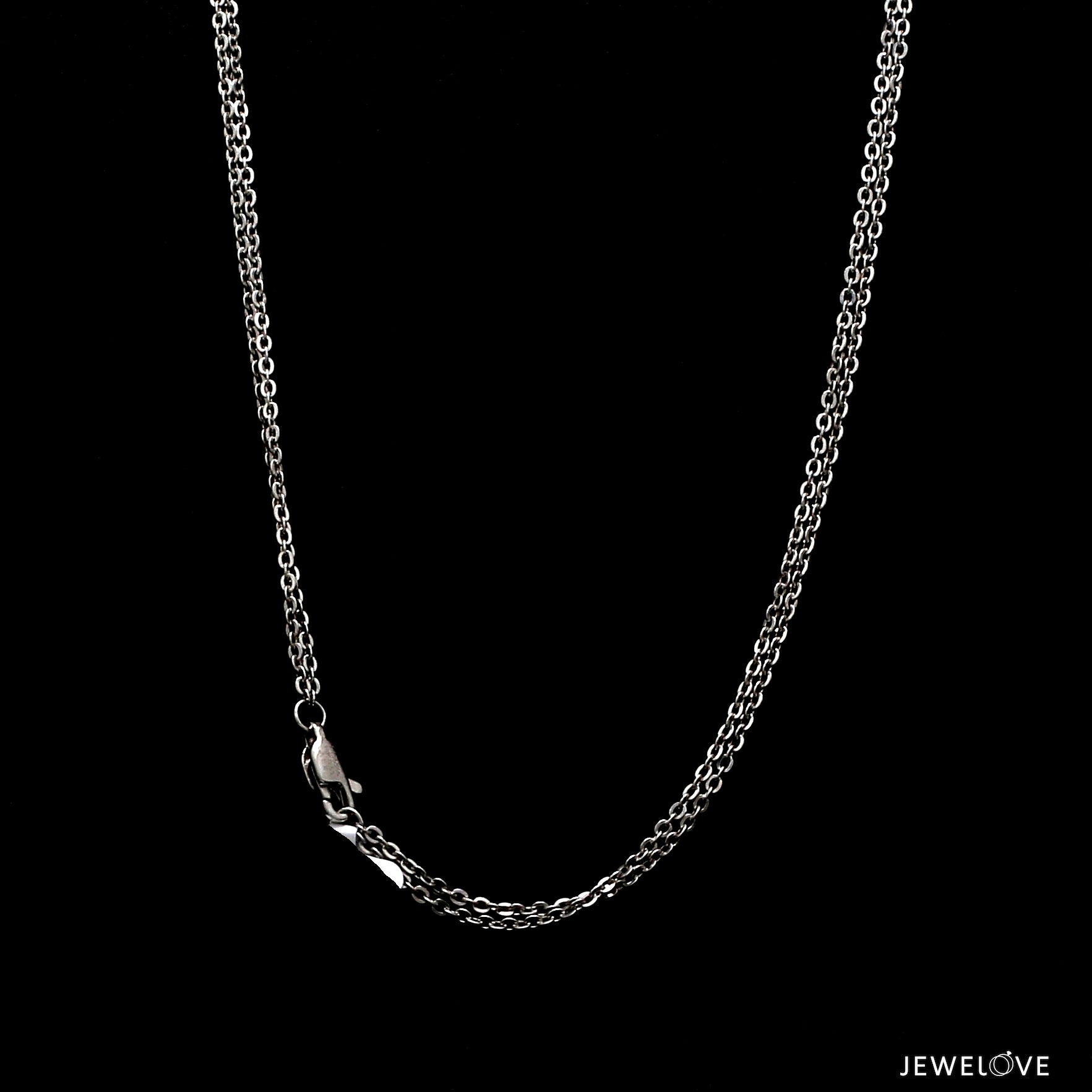Platinum Rose Gold Triple Layer Necklace for Women JL PT CH 1364
