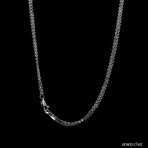 Platinum Rose Gold Triple Layer Necklace for Women JL PT CH 1364