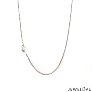 Platinum Rose Gold Necklace for Women JL PT CH 1365