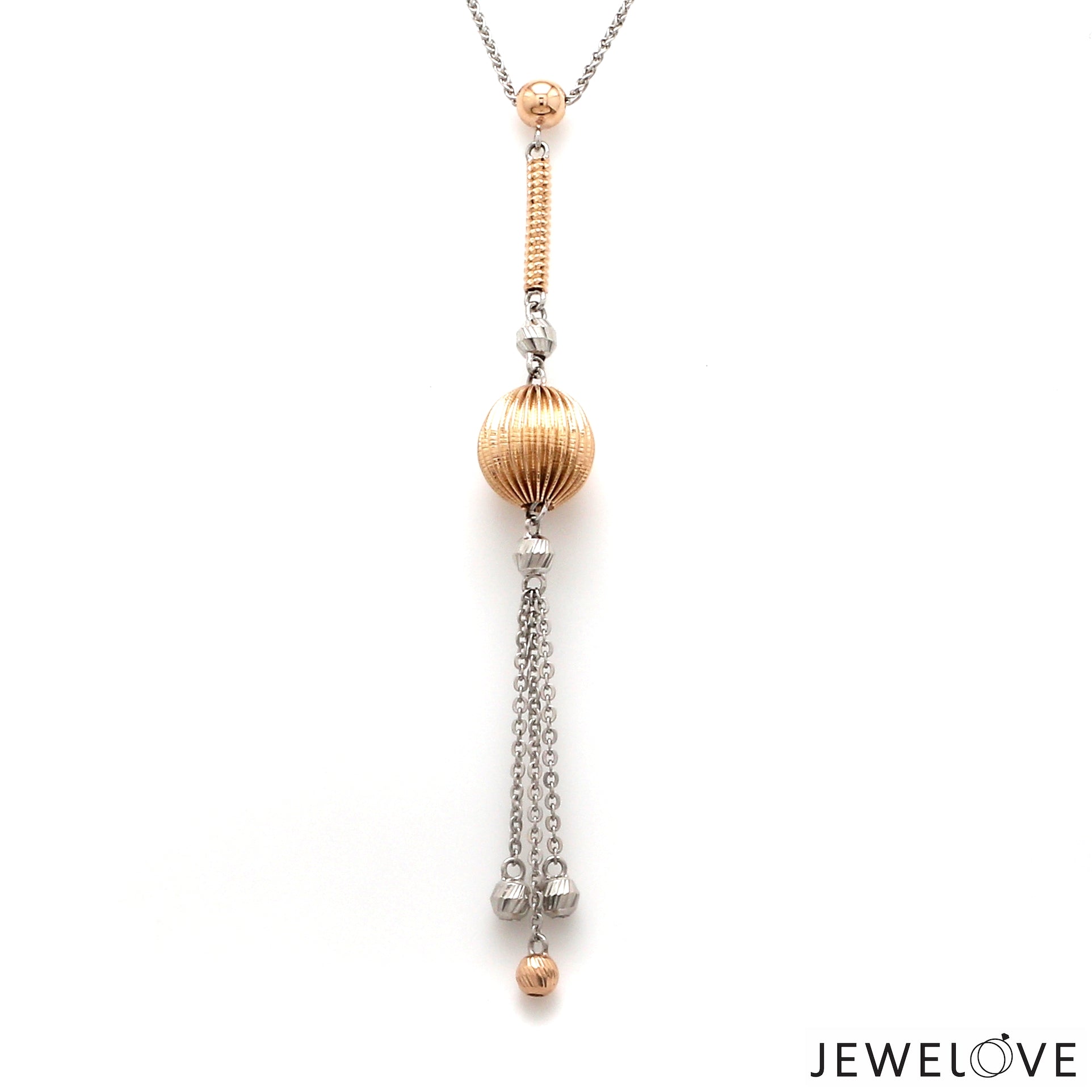 Platinum Rose Gold Necklace for Women JL PT CH 1365
