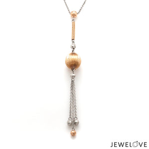 Platinum Rose Gold Necklace for Women JL PT CH 1365