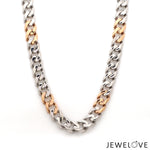 Load image into Gallery viewer, Men of Platinum | 7.75mm Double Side Matte &amp; Hi-Polish Rose Gold Heavy Chain for Men JL PT CH 1398
