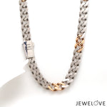 Load image into Gallery viewer, Men of Platinum | 7.75mm Double Side Matte &amp; Hi-Polish Rose Gold Heavy Chain for Men JL PT CH 1398
