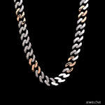 Load image into Gallery viewer, Men of Platinum | 7.75mm Double Side Matte &amp; Hi-Polish Rose Gold Heavy Chain for Men JL PT CH 1398
