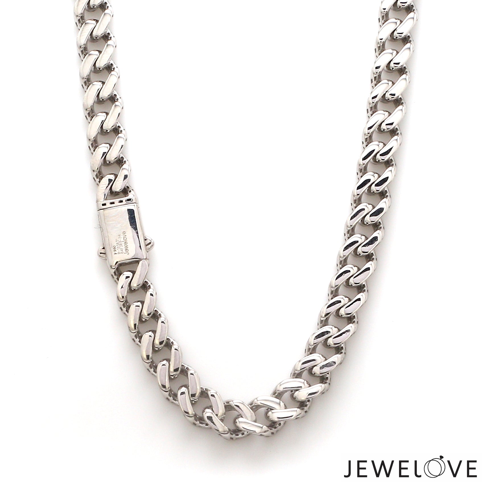 Men of Platinum | 7.75mm Platinum Cuban Chain with Brush Finish for Men JL PT CH 1399