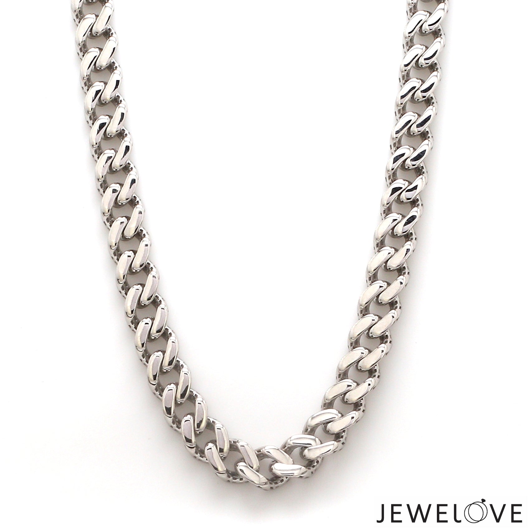 Men of Platinum | 7.75mm Platinum Cuban Chain with Brush Finish for Men JL PT CH 1399