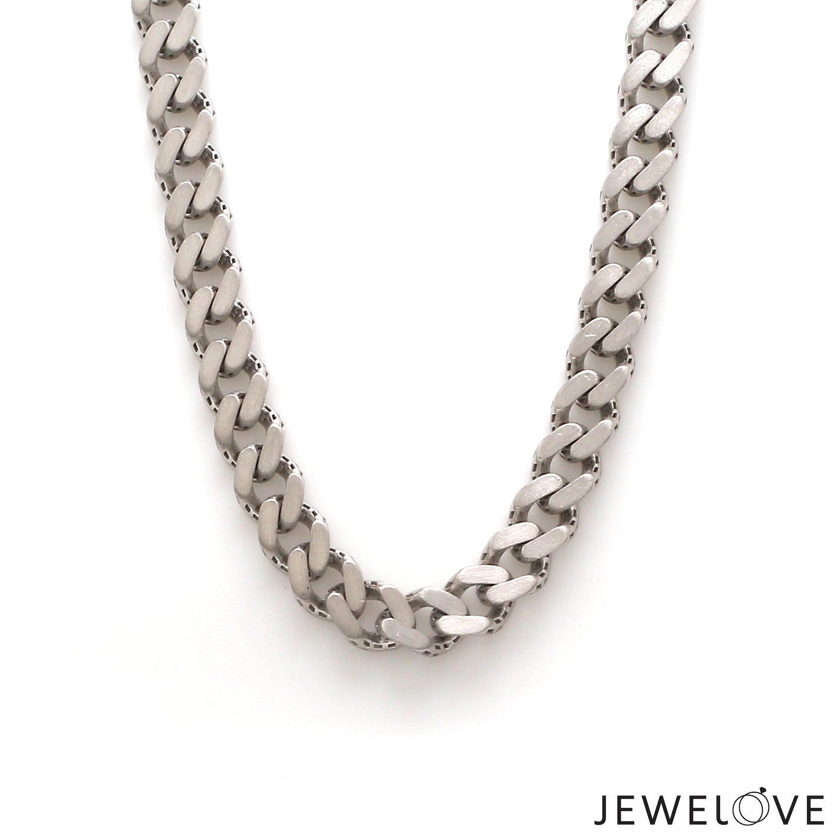 Men of Platinum | 7.75mm Platinum Cuban Chain with Brush Finish for Men JL PT CH 1399