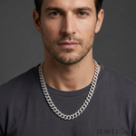Load image into Gallery viewer, Ready to Ship - 20 inches, 7.5mm Platinum Diamond Cuban Chain for Men JL PT CH 1409
