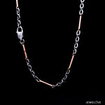Load image into Gallery viewer, 4mm Platinum + 18K Rose Gold Chain for Men JL PT CH 1412
