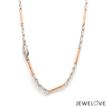 Load image into Gallery viewer, 4mm Platinum + 18K Rose Gold Chain for Men JL PT CH 1412
