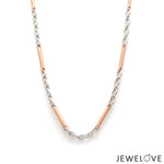 Load image into Gallery viewer, 4mm Platinum + 18K Rose Gold Chain for Men JL PT CH 1412

