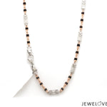 Load image into Gallery viewer, 4mm Platinum Rose Gold Chain with mm Beads for Men JL PT CH 1423

