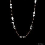 Load image into Gallery viewer, 4mm Platinum Rose Gold Chain with mm Beads for Men JL PT CH 1423
