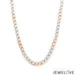 Load image into Gallery viewer, 4.5mm Platinum + 18k Rose Gold Chain for Men JL PT CH 1427
