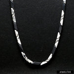 Load image into Gallery viewer, 3.25mm Platinum Chain with Black Ceramic for Men JL PT CH 1428
