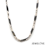 Load image into Gallery viewer, 3.25mm Platinum Chain with Black Ceramic for Men JL PT CH 1428
