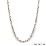 Load image into Gallery viewer, 4mm Platinum Double Rolo Chain for Men JL PT CH 1448
