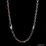 Load image into Gallery viewer, Platinum Rose Gold Moving Anxiety Relief Diamond Pendant Chain for Men JL PT CH 1455
