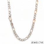 Load image into Gallery viewer, Men of Platinum | 5mm Platinum Rose Gold Figaro Chain for Men JL PT CH 1461
