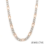 Load image into Gallery viewer, Men of Platinum | 5mm Platinum Rose Gold Figaro Chain for Men JL PT CH 1461
