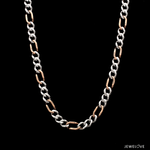 Load image into Gallery viewer, Men of Platinum | 5mm Platinum Rose Gold Figaro Chain for Men JL PT CH 1461
