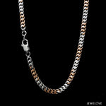 Load image into Gallery viewer, 4.5mm Platinum Rose Gold Curb Chain for Men JL PT CH 1468
