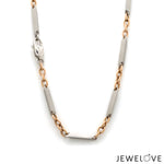 Load image into Gallery viewer, Men of Platinum | 4mm Platinum Rose Gold with Matte &amp; Hi-Finish Polish Chain for Men JL PT CH 1471
