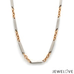 Load image into Gallery viewer, Men of Platinum | 4mm Platinum Rose Gold with Matte &amp; Hi-Finish Polish Chain for Men JL PT CH 1471
