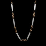 Load image into Gallery viewer, Men of Platinum | 4mm Platinum Rose Gold with Matte &amp; Hi-Finish Polish Chain for Men JL PT CH 1471
