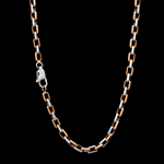 Load image into Gallery viewer, Men of Platinum | 4mm Platinum Rose Gold Rectangular Chain for Men JL PT CH 1473
