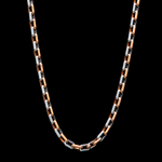 Load image into Gallery viewer, Men of Platinum | 4mm Platinum Rose Gold Rectangular Chain for Men JL PT CH 1473
