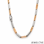 Load image into Gallery viewer, Men of Platinum | 4mm Platinum 18K Rose Gold Chain for Men JL PT CH 1478
