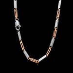 Load image into Gallery viewer, Men of Platinum | 4mm Platinum 18K Rose Gold Chain for Men JL PT CH 1478
