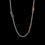 Load image into Gallery viewer, UniSex Platinum 18K Rose Gold Chain with Rectangular Links JL PT CH 1493
