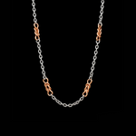 Load image into Gallery viewer, UniSex Platinum 18K Rose Gold Chain with Rectangular Links JL PT CH 1493
