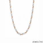 Load image into Gallery viewer, 4mm Platinum Links with Rose Gold Kadi Chain for Men JL PT CH 1494
