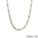 Load image into Gallery viewer, 4mm Platinum Links with Rose Gold Kadi Chain for Men JL PT CH 1494

