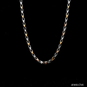 2.5mm Japanese Platinum Rose Gold Chain for Men JL PT CH 658R   Jewelove.US