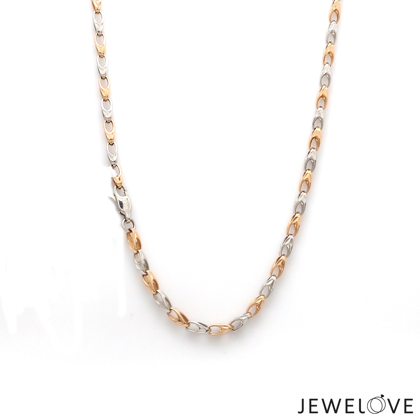 2.5mm Japanese Platinum Rose Gold Chain for Men JL PT CH 658R   Jewelove.US