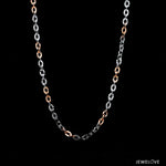 Load image into Gallery viewer, 3mm Japanese Platinum Rose Gold Chain with Shiny Texture for Women JL PT CH 659R   Jewelove.US
