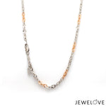 Load image into Gallery viewer, 3mm Japanese Platinum Rose Gold Chain with Shiny Texture for Women JL PT CH 659R   Jewelove.US
