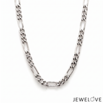 Load image into Gallery viewer, 5mm Linked Figaro Platinum Heavy Chain for Men JL PT CH 717-B
