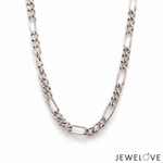 Load image into Gallery viewer, 5mm Linked Figaro Platinum Heavy Chain for Men JL PT CH 717-B
