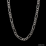 Load image into Gallery viewer, 5mm Linked Figaro Platinum Heavy Chain for Men JL PT CH 717-B
